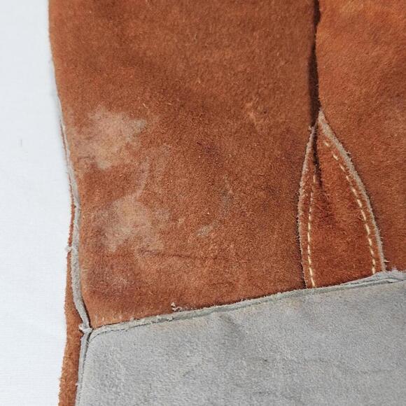 Leather Safety Genuine Cowhide Work Welding Gloves Ranch Worker - Picture 4 of 9